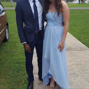 David's Bridal Ice Blue Bridesmaid's Dress  Sz. 6